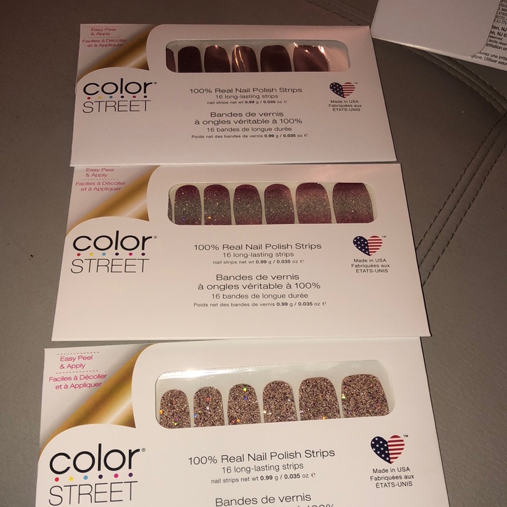 Color Street Nail Polish Strips Set - Brown and Gold